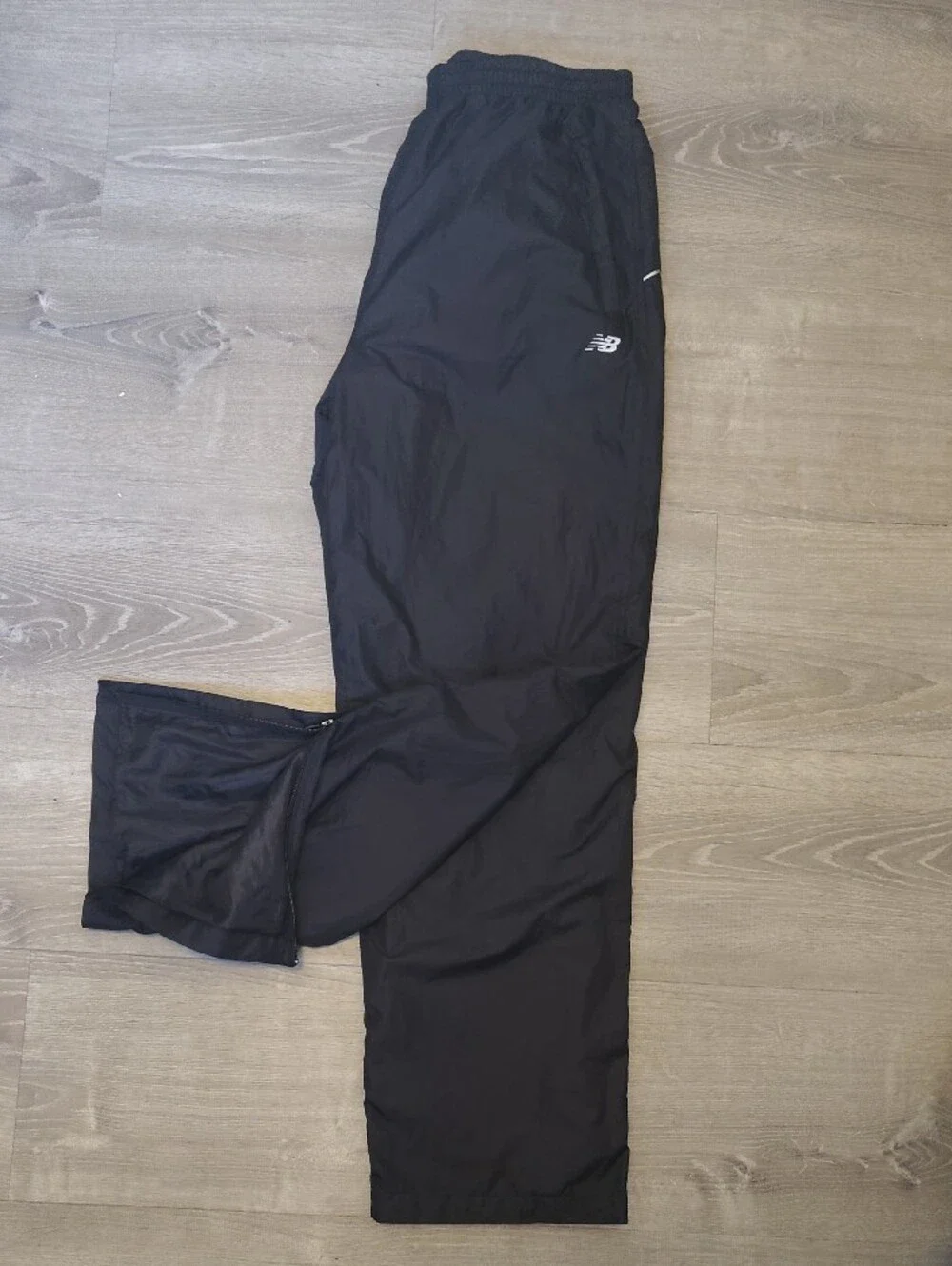 New Balance Black Lightweight Nylon Windbreaker Pants